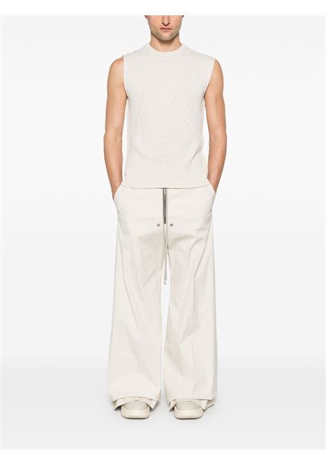 gilet knit megarib uomo natural RICK OWENS | RU01E5662 KEC41